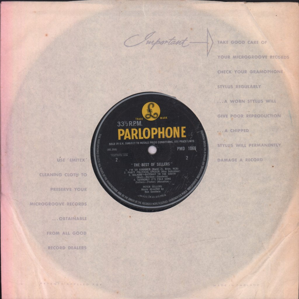 Peter Sellers - Best Of Sellers - 10 Inch