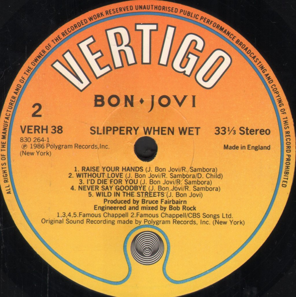 Bon Jovi - Slippery When Wet - Lp