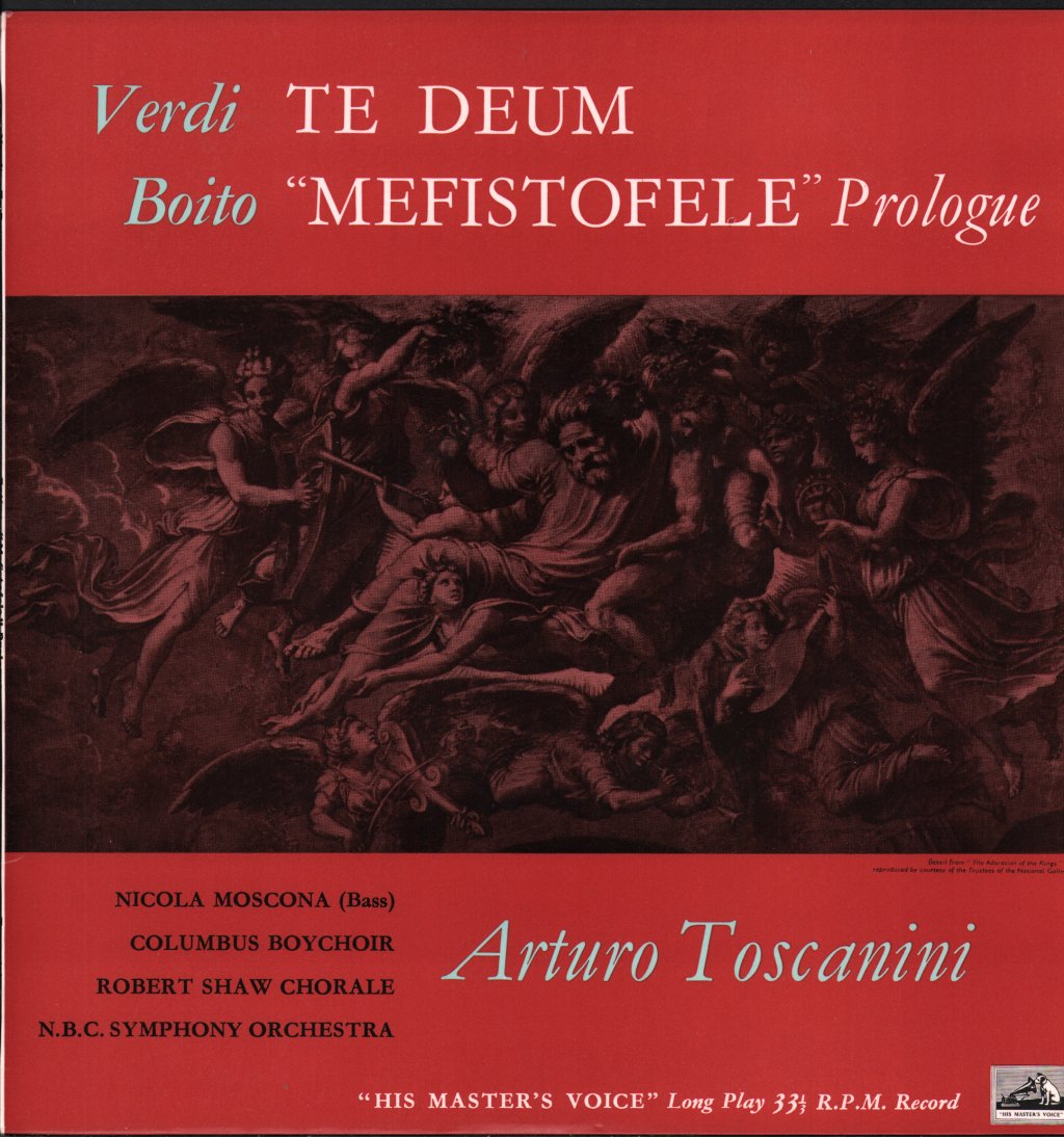 Arturo Toscanini / Nicola Moscona / Robert Shaw Chorale / NBC Symphony Orchestra - Verdi - Te Deum / Boito - "Mefistofele" Prologue - Lp