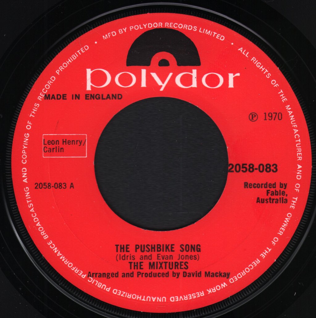 Mixtures - Pushbike Song - 7 Inch