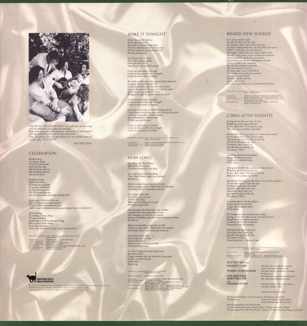 Wet Wet Wet - High On The Happy Side - Double Lp