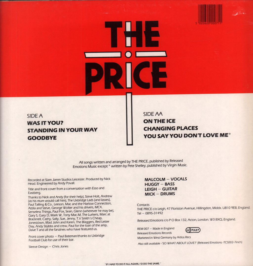 Price - Table Of Uncles - Lp