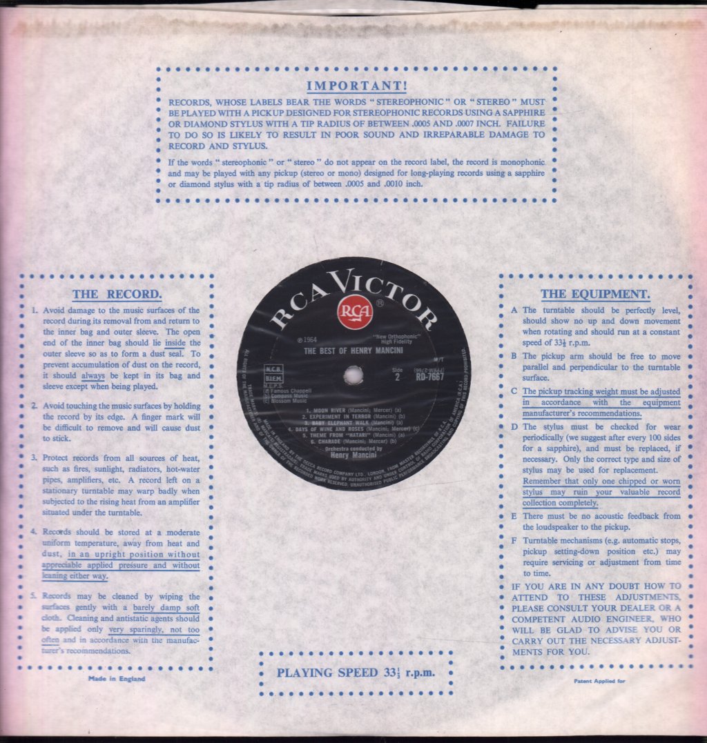Henry Mancini - Best Of - Lp