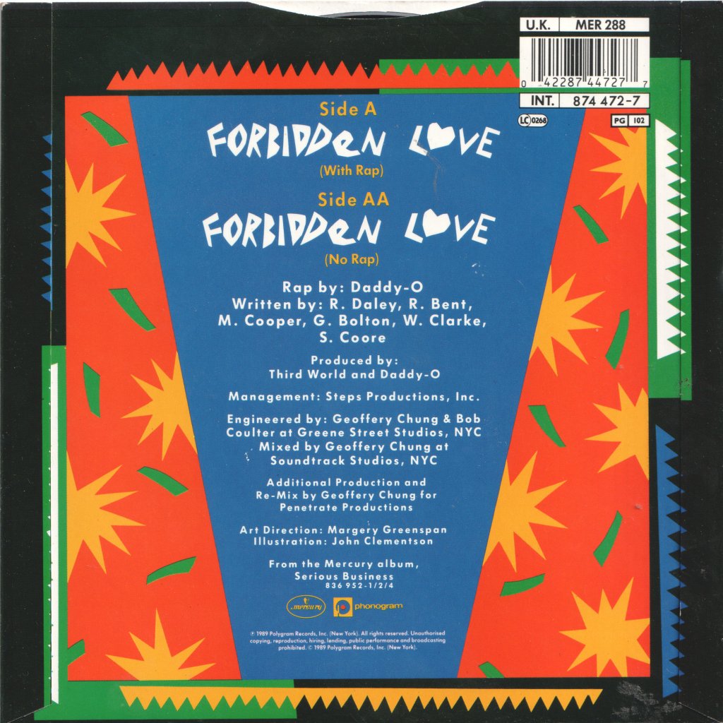 Third World (Reggae) - Forbidden Love - 7 Inch