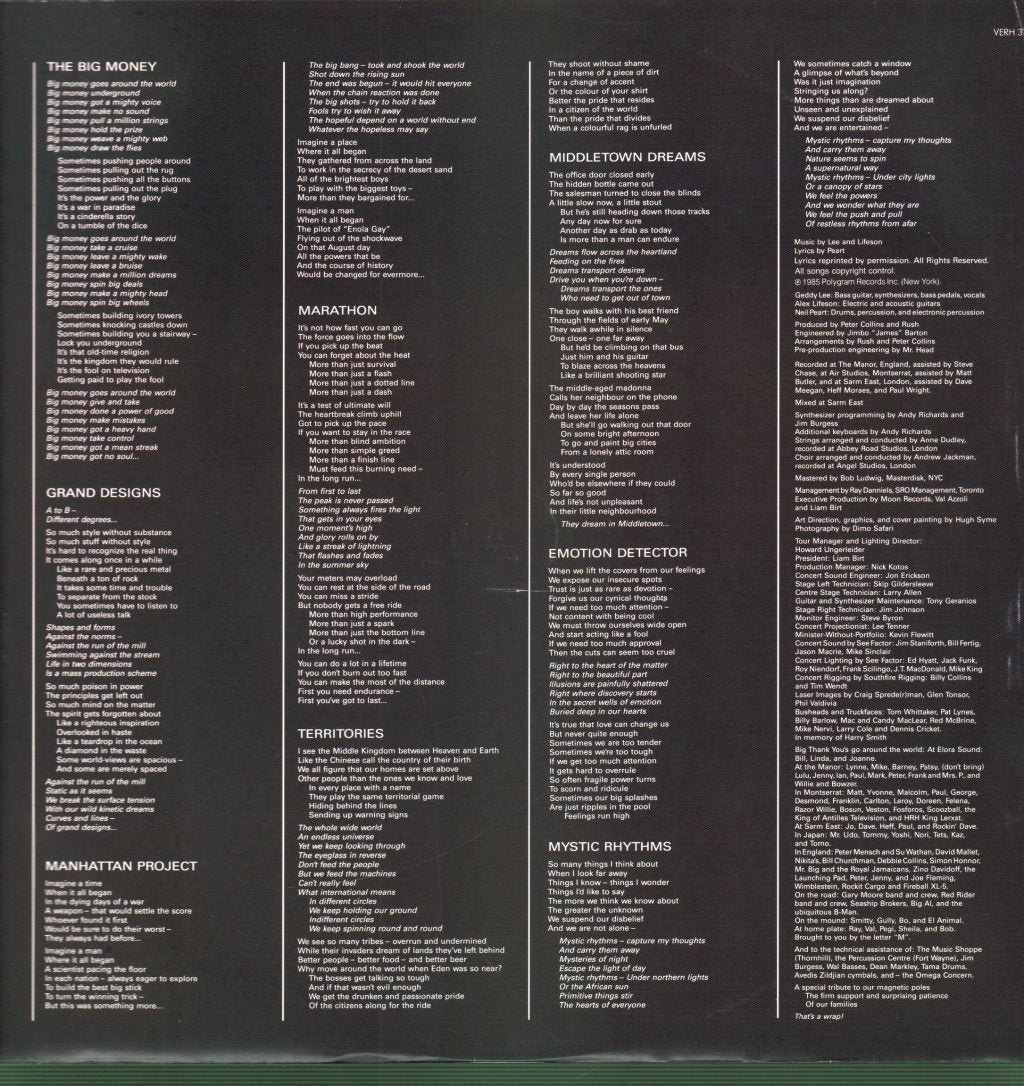 Rush - Power Windows - Lp