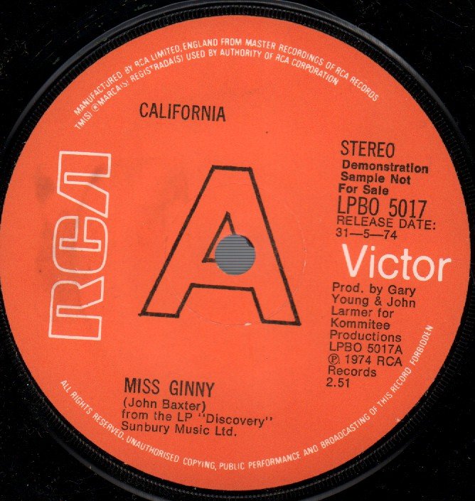 California - Miss Ginny - 7 Inch