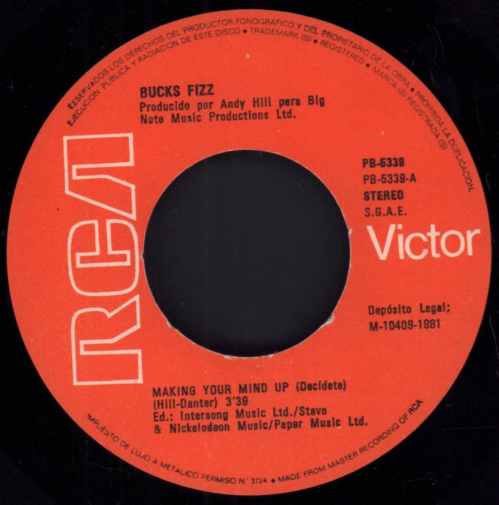 Bucks Fizz - Making Your Mind Up - 7 Inch