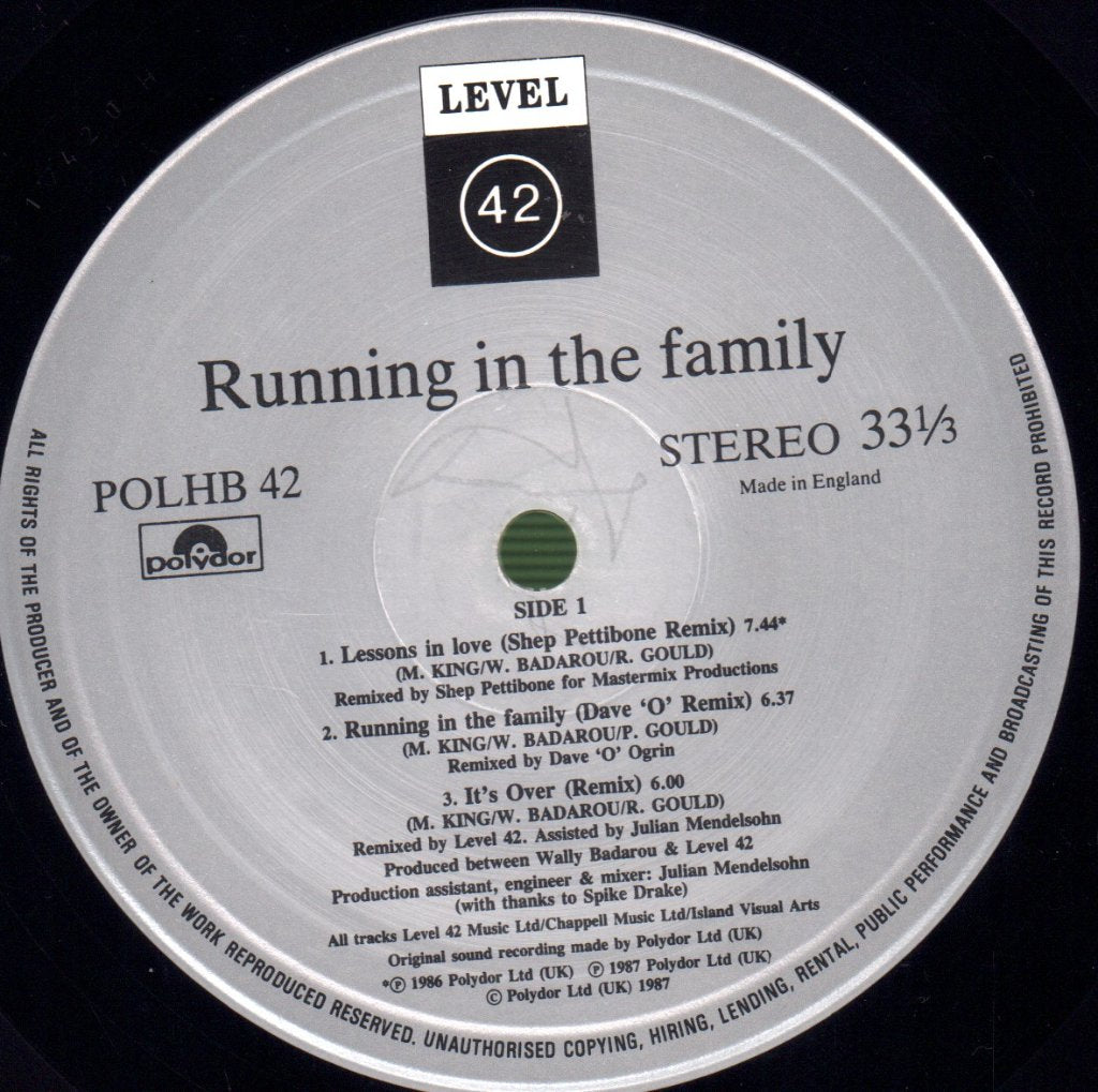 Level 42 - Platinum Edition EP - 12 Inch