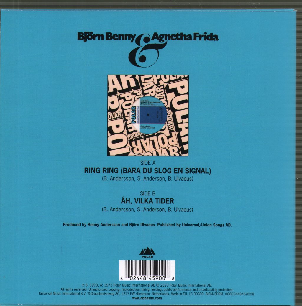 Björn & Benny, Agnetha & Anni-Frid - Ring Ring (Bara Du Slog En Signal) - 7 Inch
