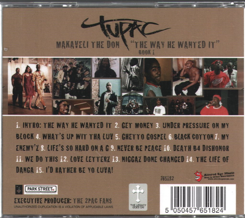 Tupac Shakur - Makaveli The Don "The Way He Wanted It" Book 1 - Cd
