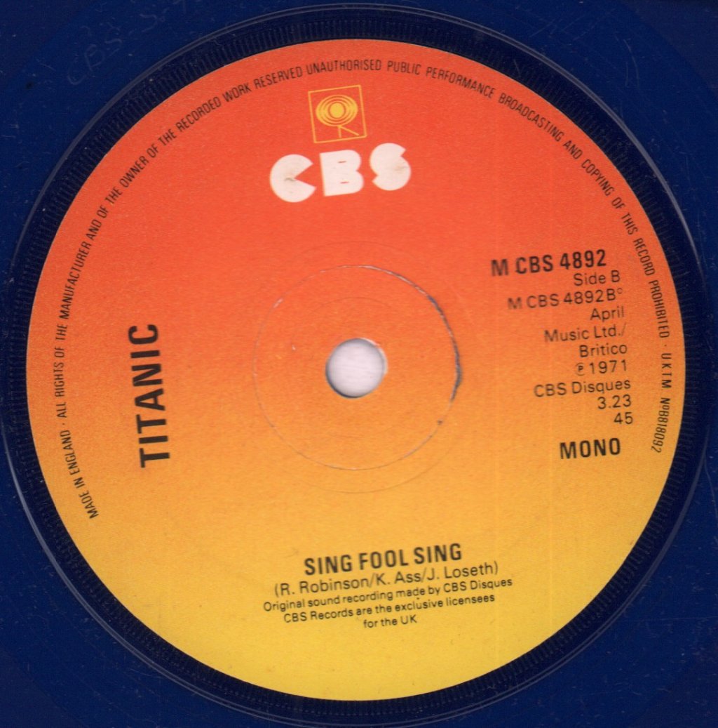Titanic (70'S Rock Group) - Sultana - 7 Inch