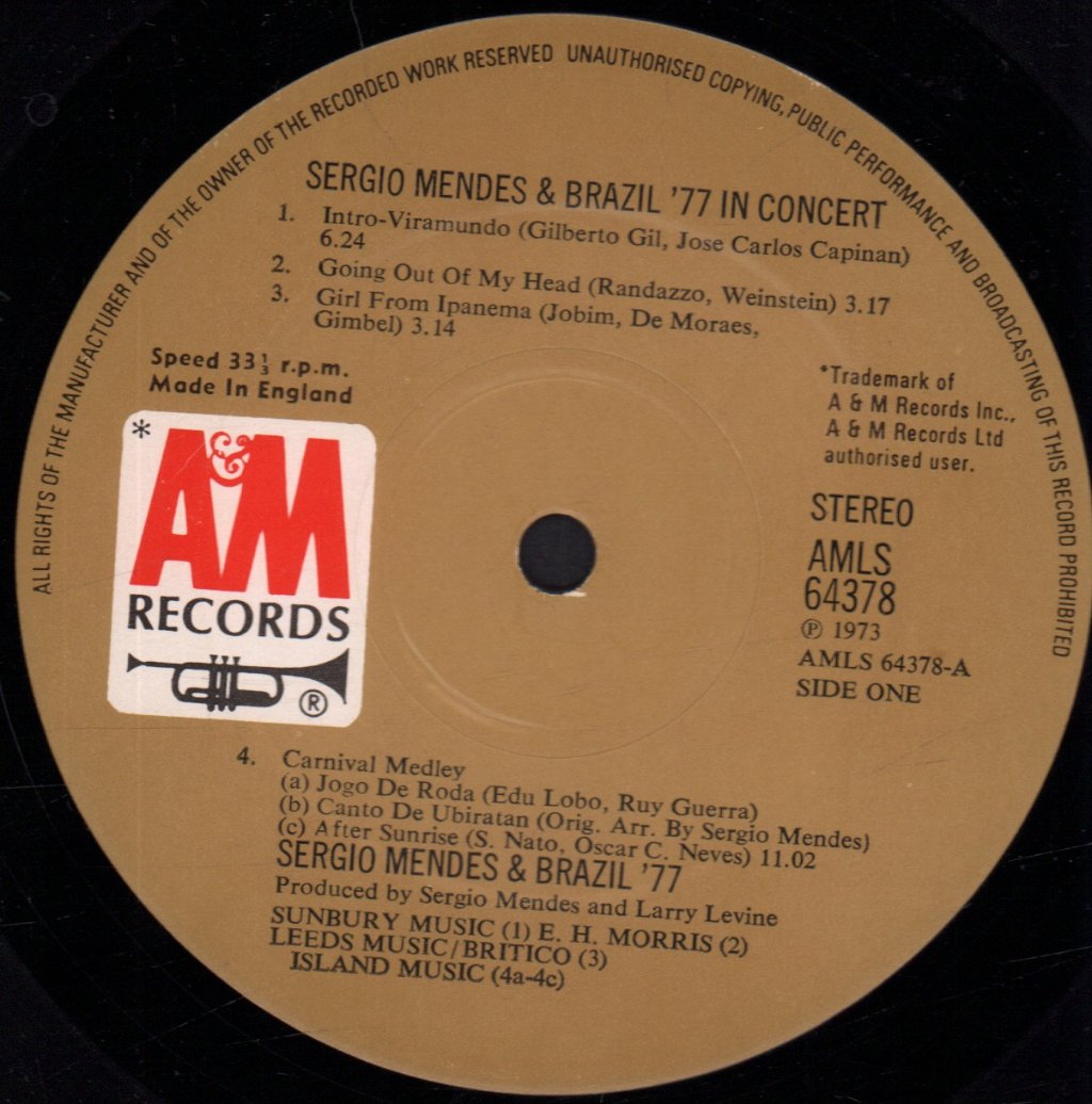 Sergio Mendes And Brasil 77 - In Concert - Lp