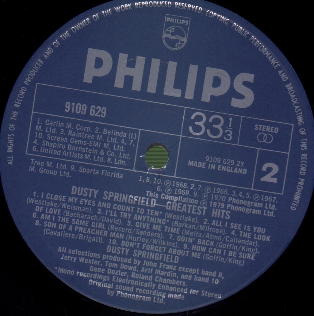 Dusty Springfield - Greatest Hits - Lp