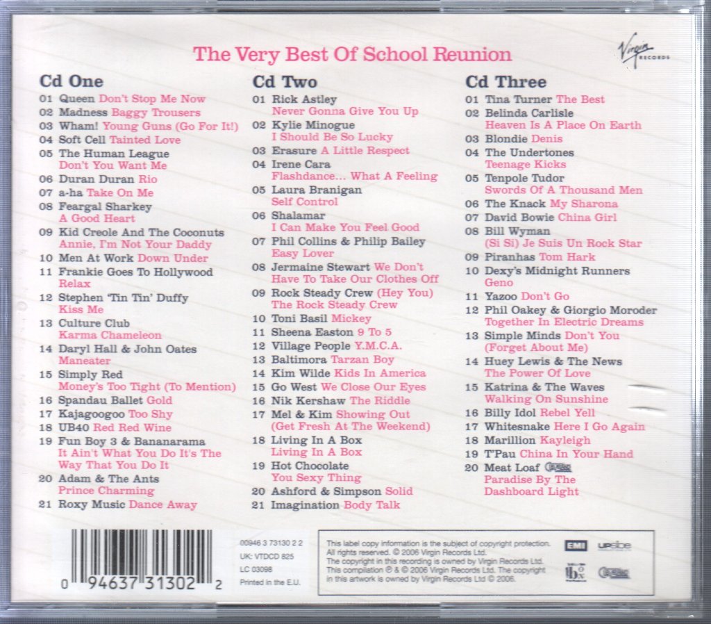 Various Artists - Very Best Of School Reunion - Triple Cd