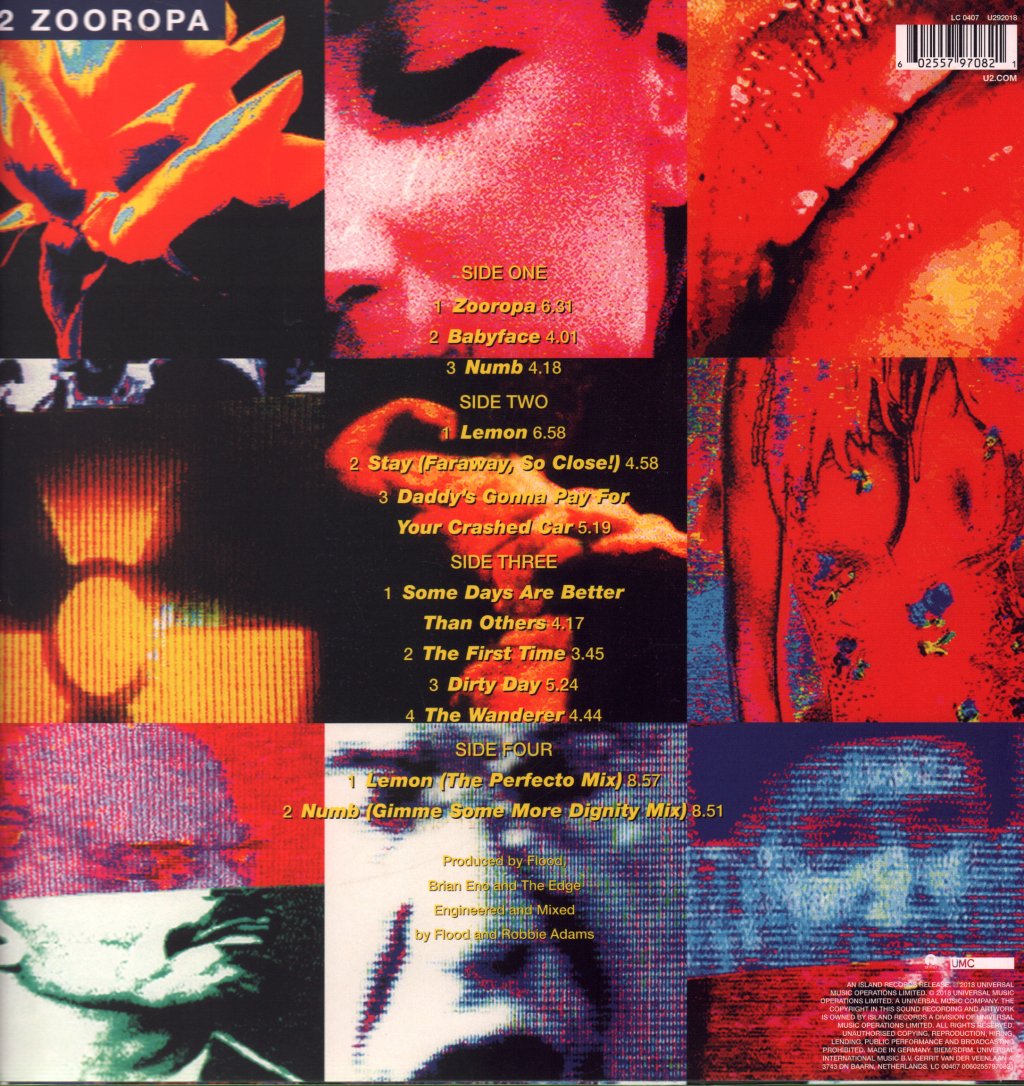 U2 - Zooropa - Double Lp
