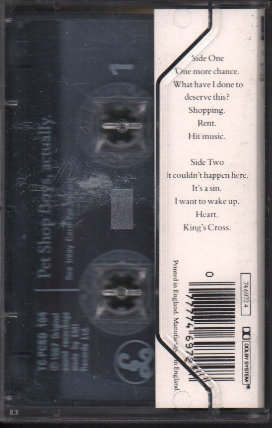 Pet Shop Boys - Actually - Cassette