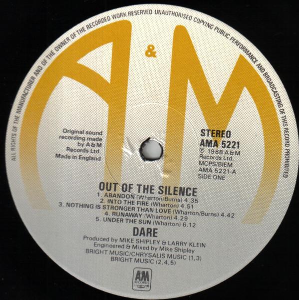 Dare - Out Of The Silence - Lp