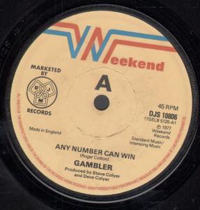 Gambler - Any Number Can Win - 7 Inch