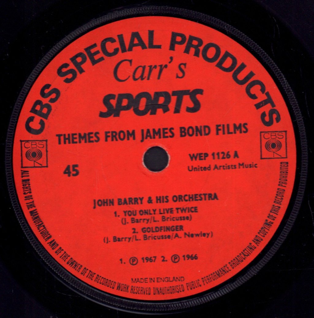 Various Artists - Themes From James Bond Films - 7 Inch