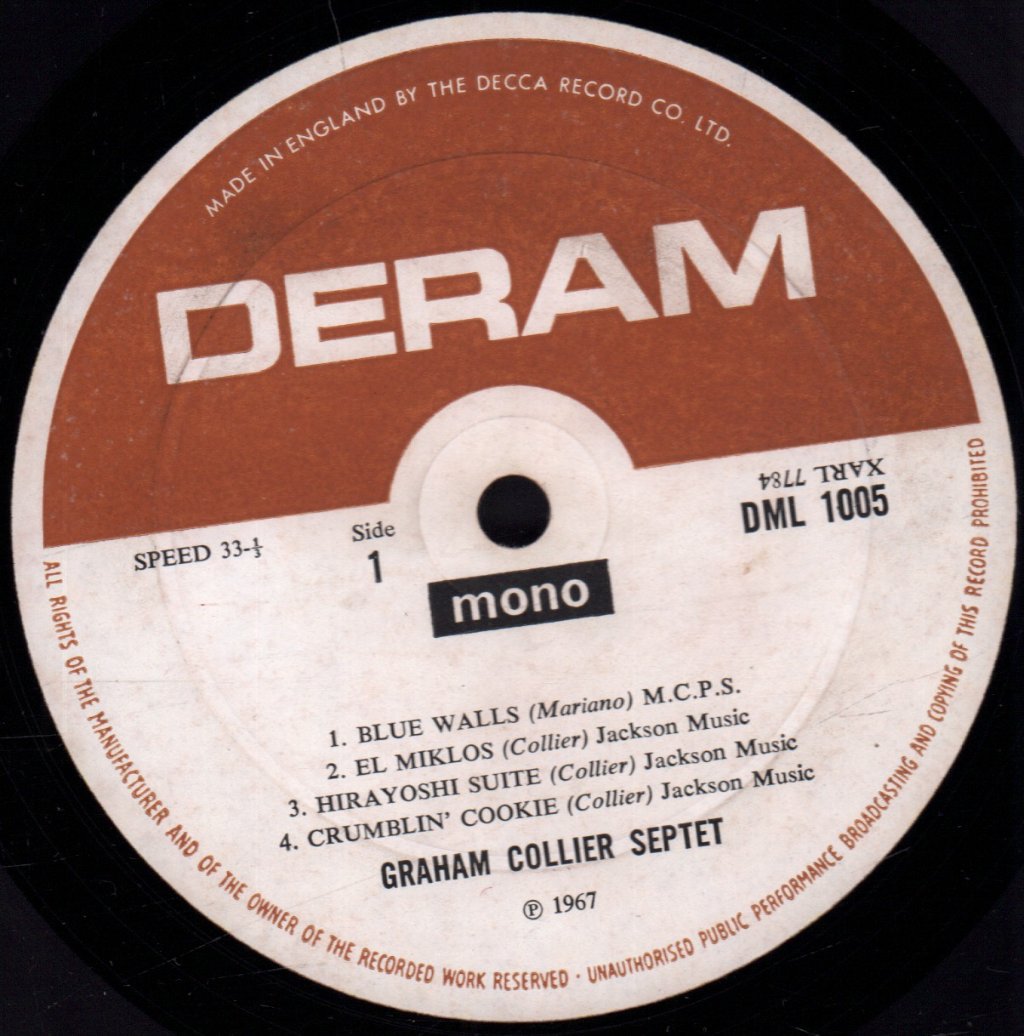 Graham Collier Septet - Deep Dark Blue Centre - Lp