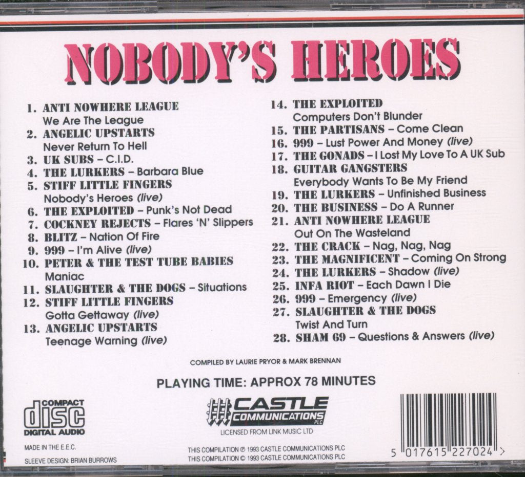 Various Artists - Nobody's Heroes - Cd