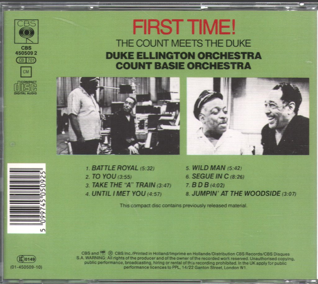 Count Basie Orchestra - First Time! The Count Meets The Duke - Cd