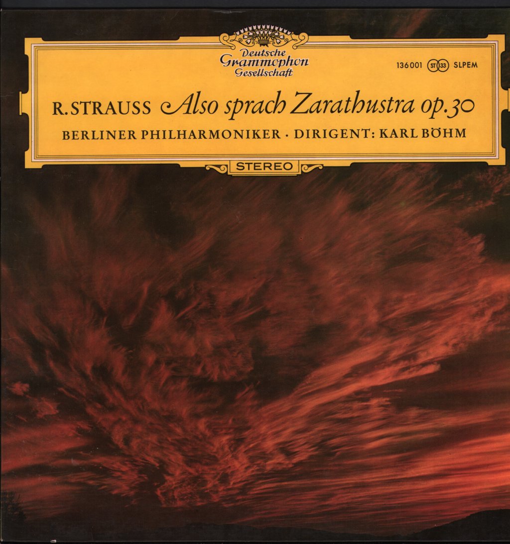 Karl Bohm / Berliner Philharmoniker - R. Strauss - Also Sprach Zarathustra, Op. 30 - Lp