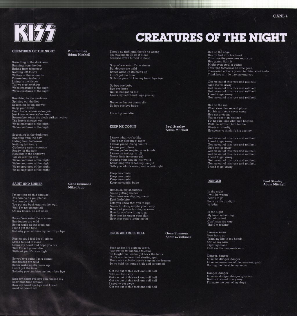Kiss - Creatures Of The Night - Lp