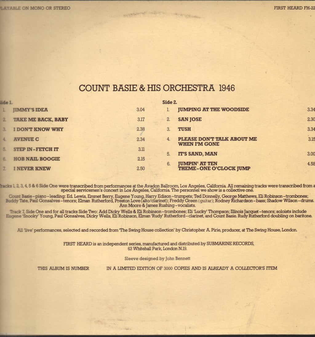 Count Basie - 1946 - Lp