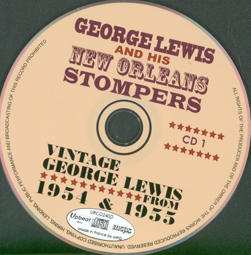 George Lewis And His New Orleans Stompers - Vintage George Lewis 1945 & 1955 - Double Cd