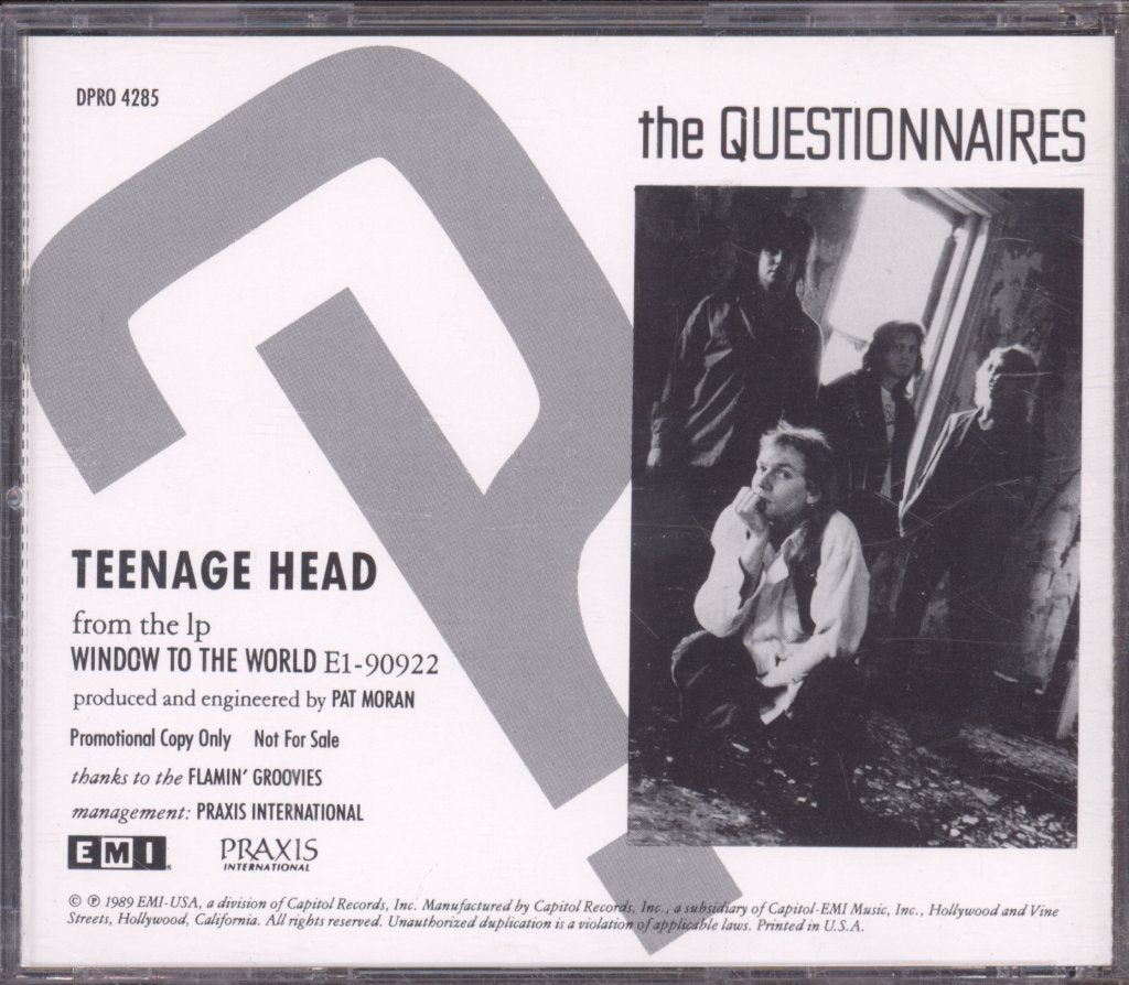 Questionnaires - Teenage Head - Cd