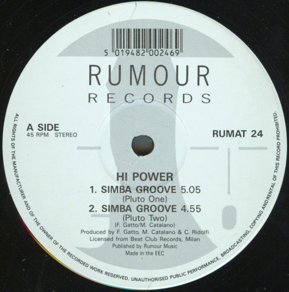Hi Power - Simba Groove / Cult Of Snap - 12 Inch