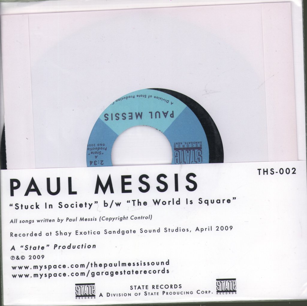 Paul Messis - Stuck In Society b/w The World Is Square - 7 Inch