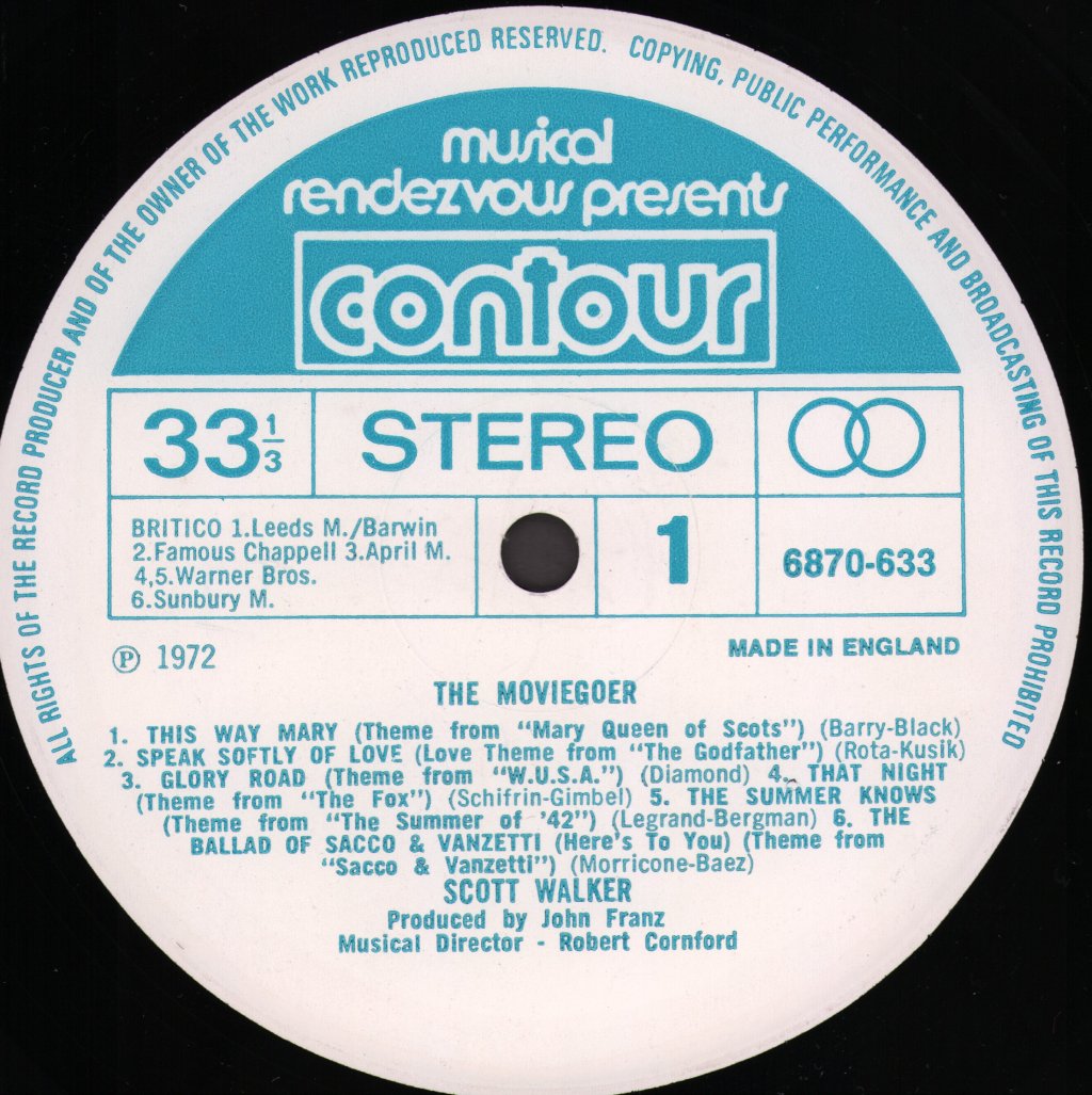 Scott Walker - Moviegoer - Lp