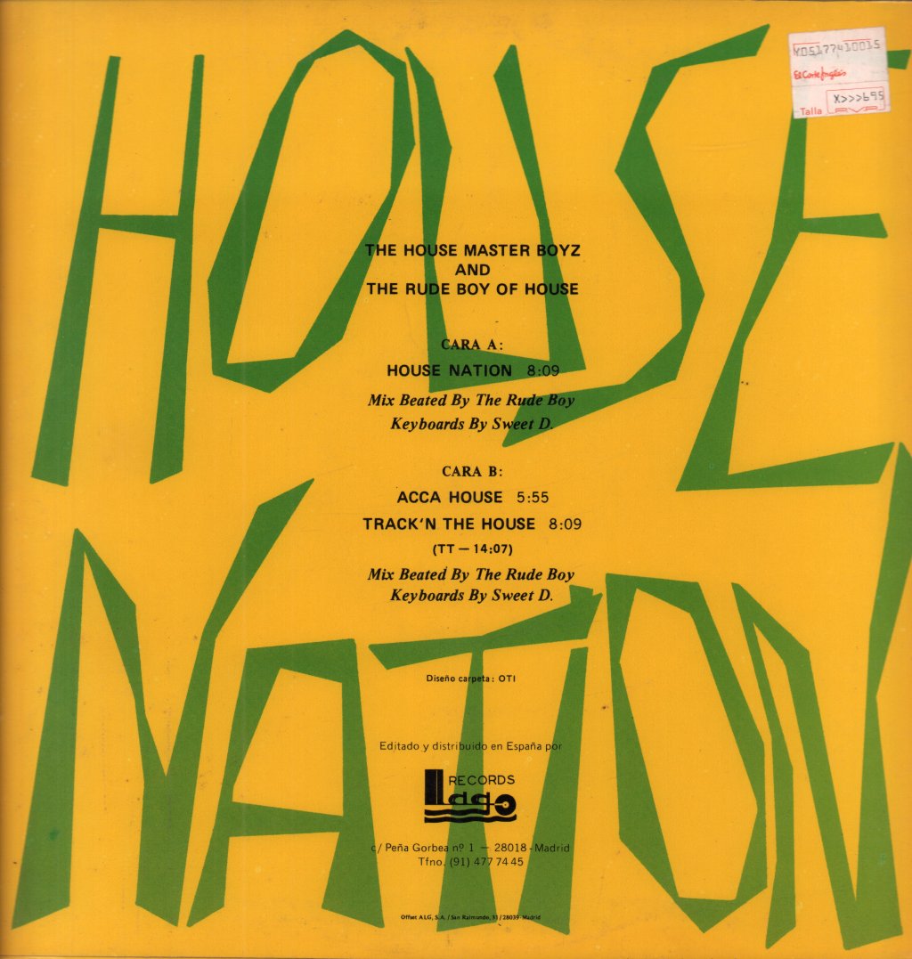 House Master Boyz And The Rude Boy Of House - House Nation - 12 Inch