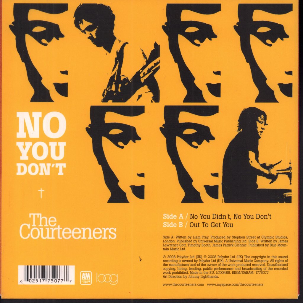 Courteeners - No You Didn't No You Don't - Sleeve