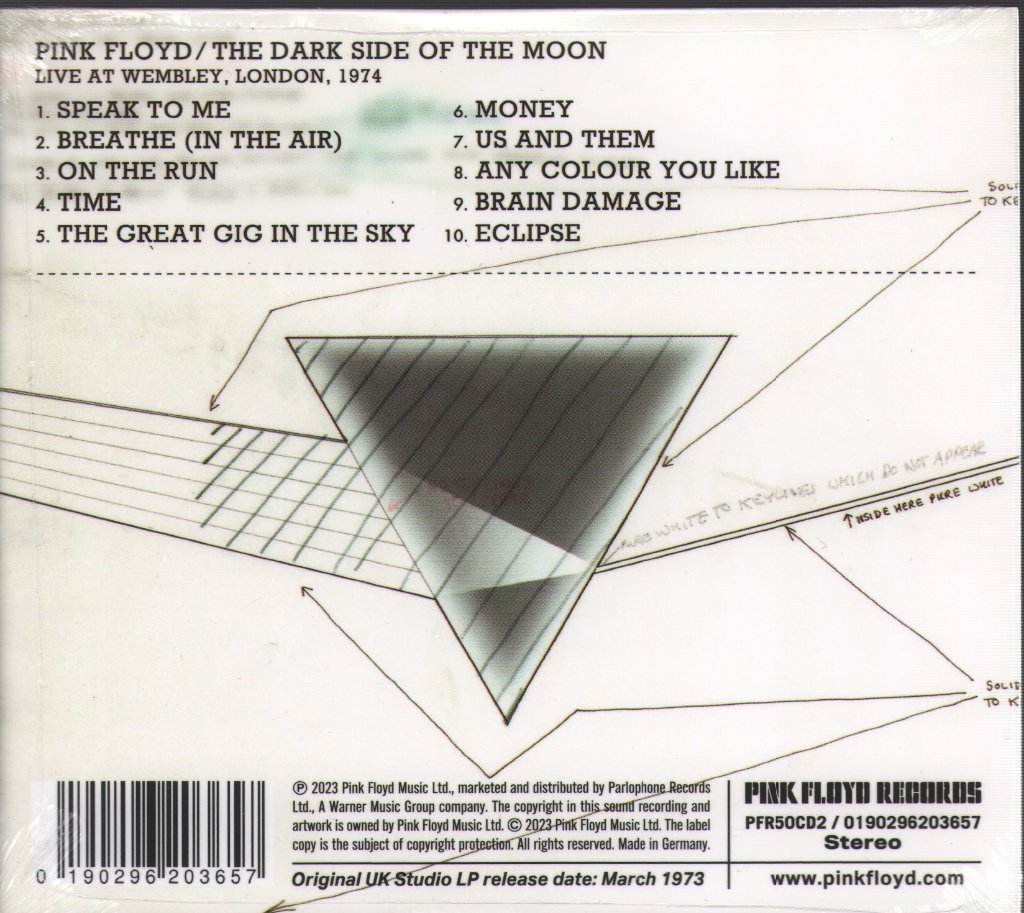 Pink Floyd - Dark Side Of The Moon Live 1974 - Cd