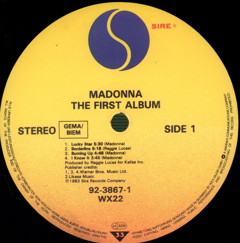 Madonna - First Album - Lp