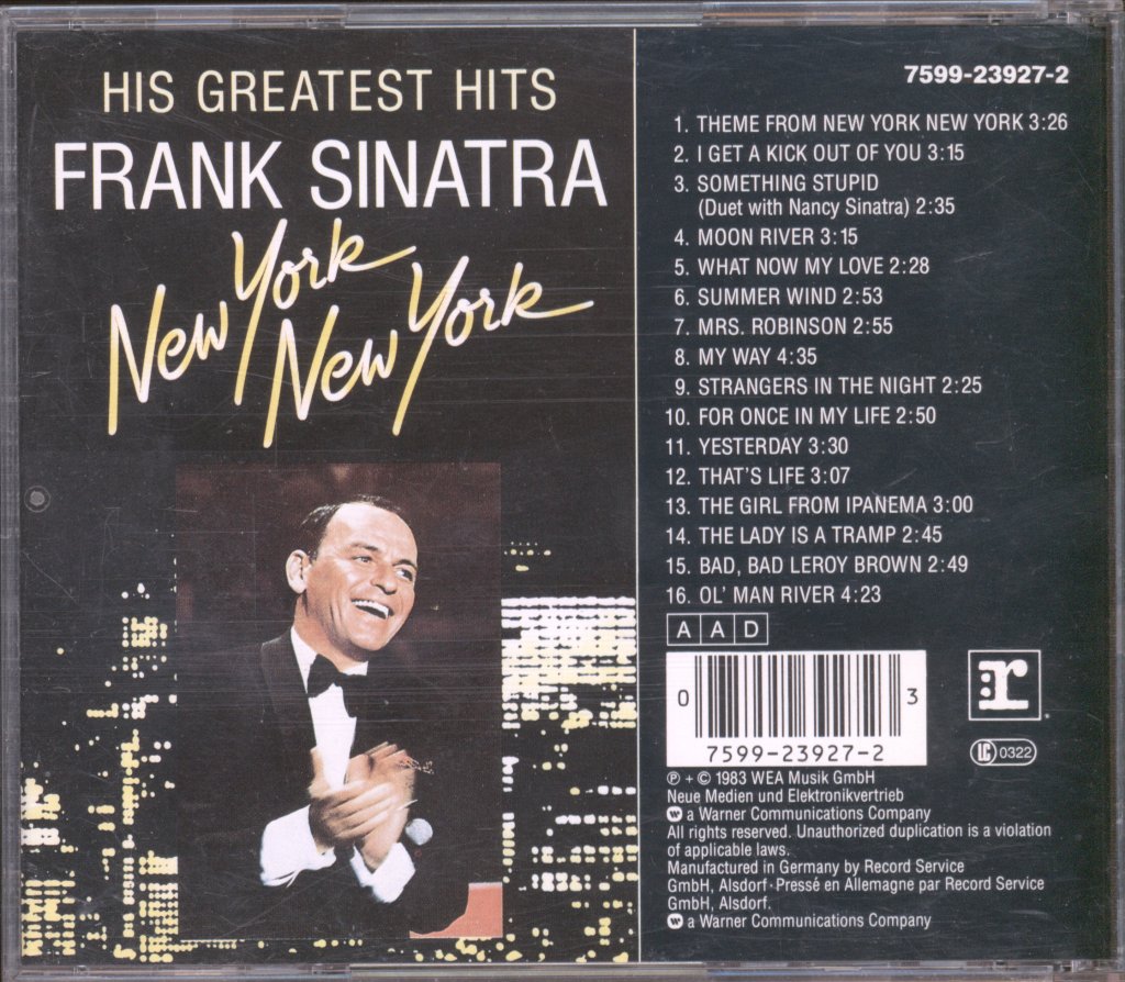 Frank Sinatra - New York New York: His Greatest Hits - Cd