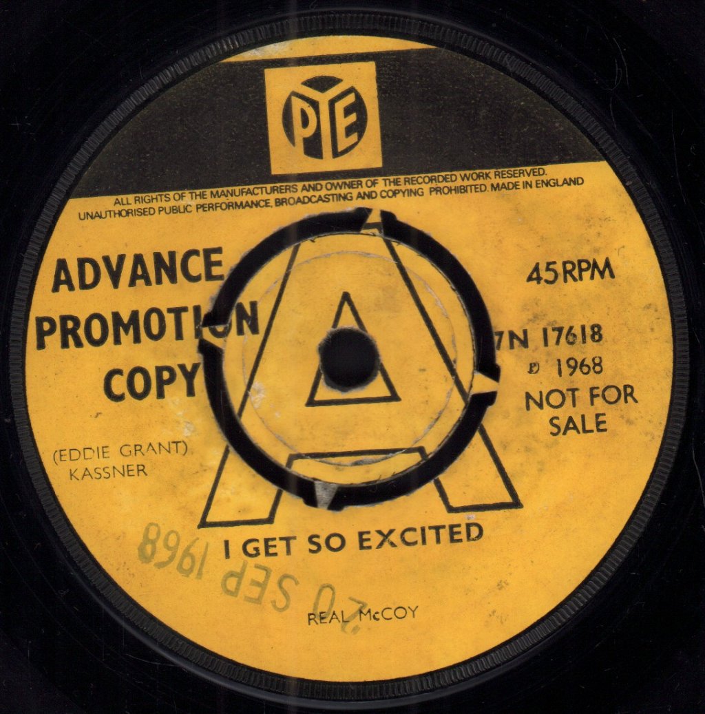 Real Mc Coy (60'S Group) - I Get So Excited - 7 Inch