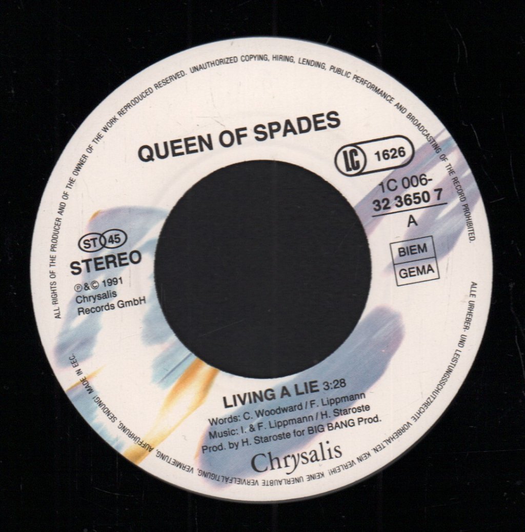 Queen Of Spades - Living A Lie - 7 Inch