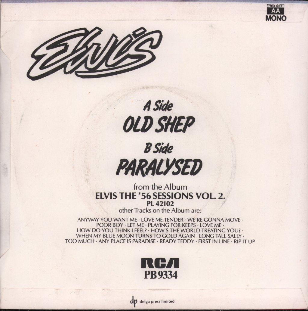 Elvis Presley - Old Shep - 7 Inch