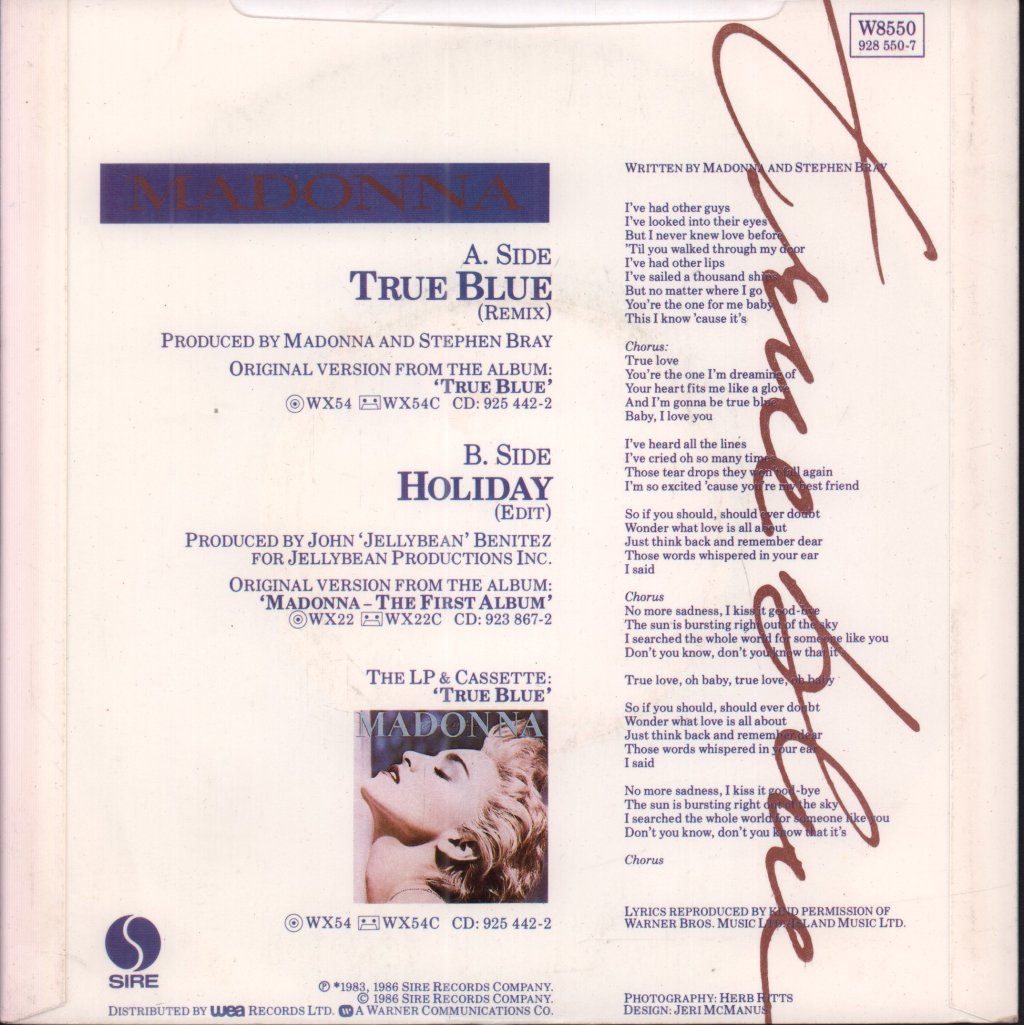 Madonna - True Blue - 7 Inch