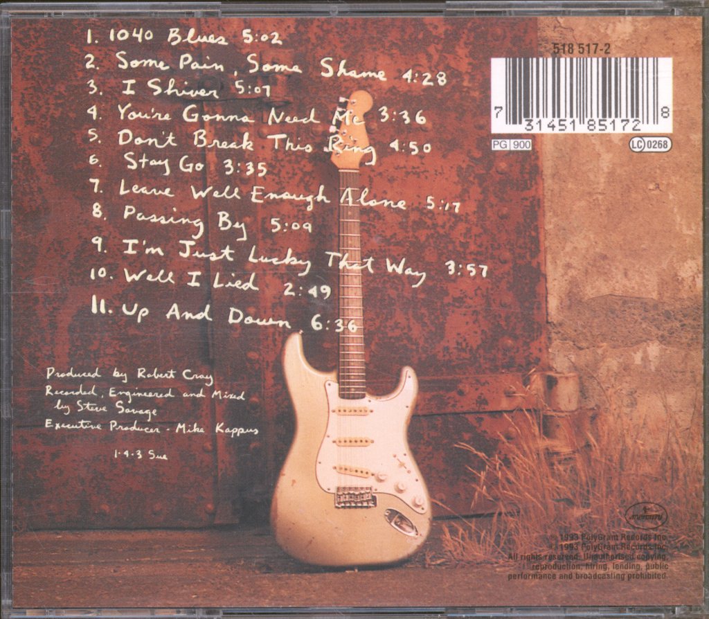 Robert Cray Band - Shame + A Sin - Cd
