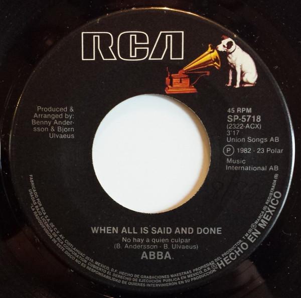 ABBA - When All Is Said And Done - 7 Inch