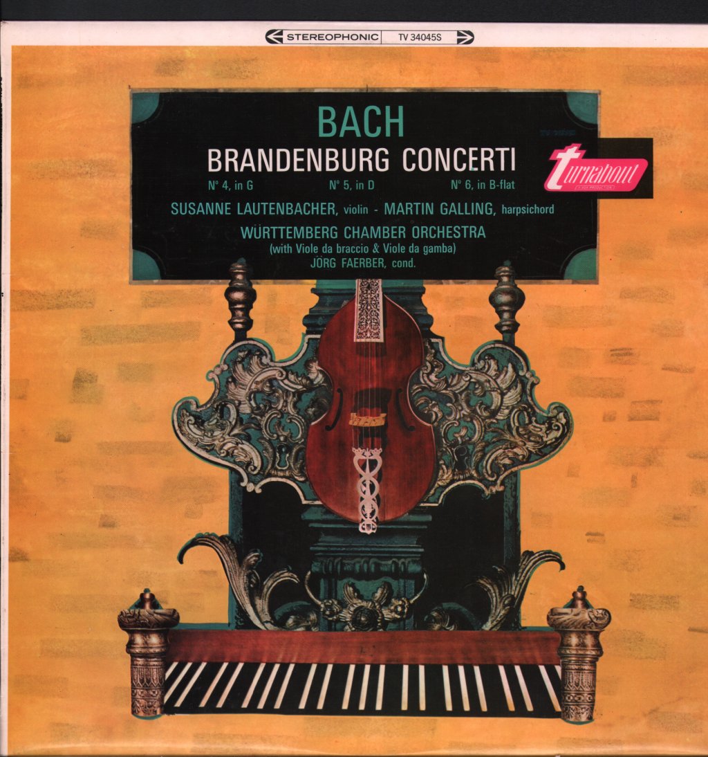 Susanne Lautenbacher / Martin Galling / Wurttemberg Chamber Orchestra - Bach - Brandenburg Concerti - Lp