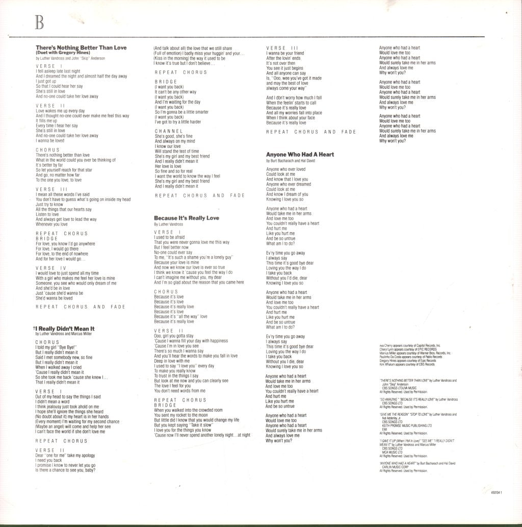 Luther Vandross - Give Me The Reason - Lp