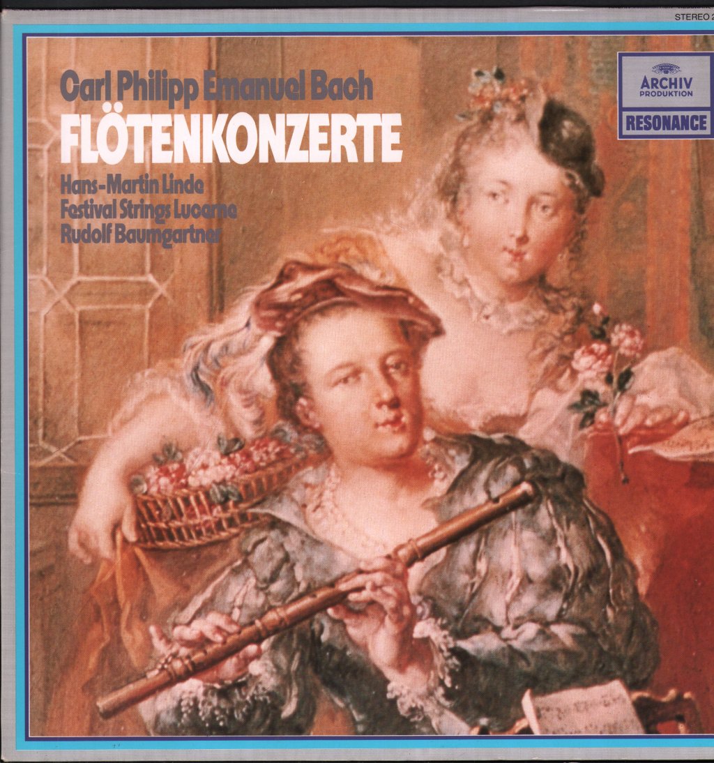 Hans-Martin Linde / Rudolf Baumgartner / Festival Strings Lucerne - Carl Philipp Emanuel Bach - Flötenkonzerte - Lp
