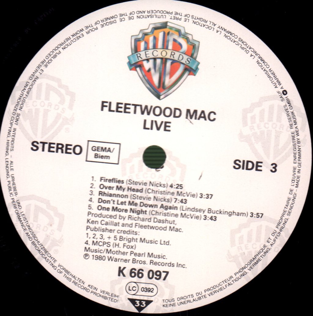 Fleetwood Mac - Live - Double Lp