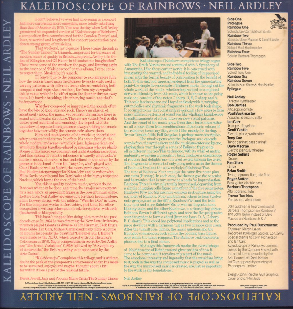Neil Ardley - Kaleidoscope Of Rainbows - Lp